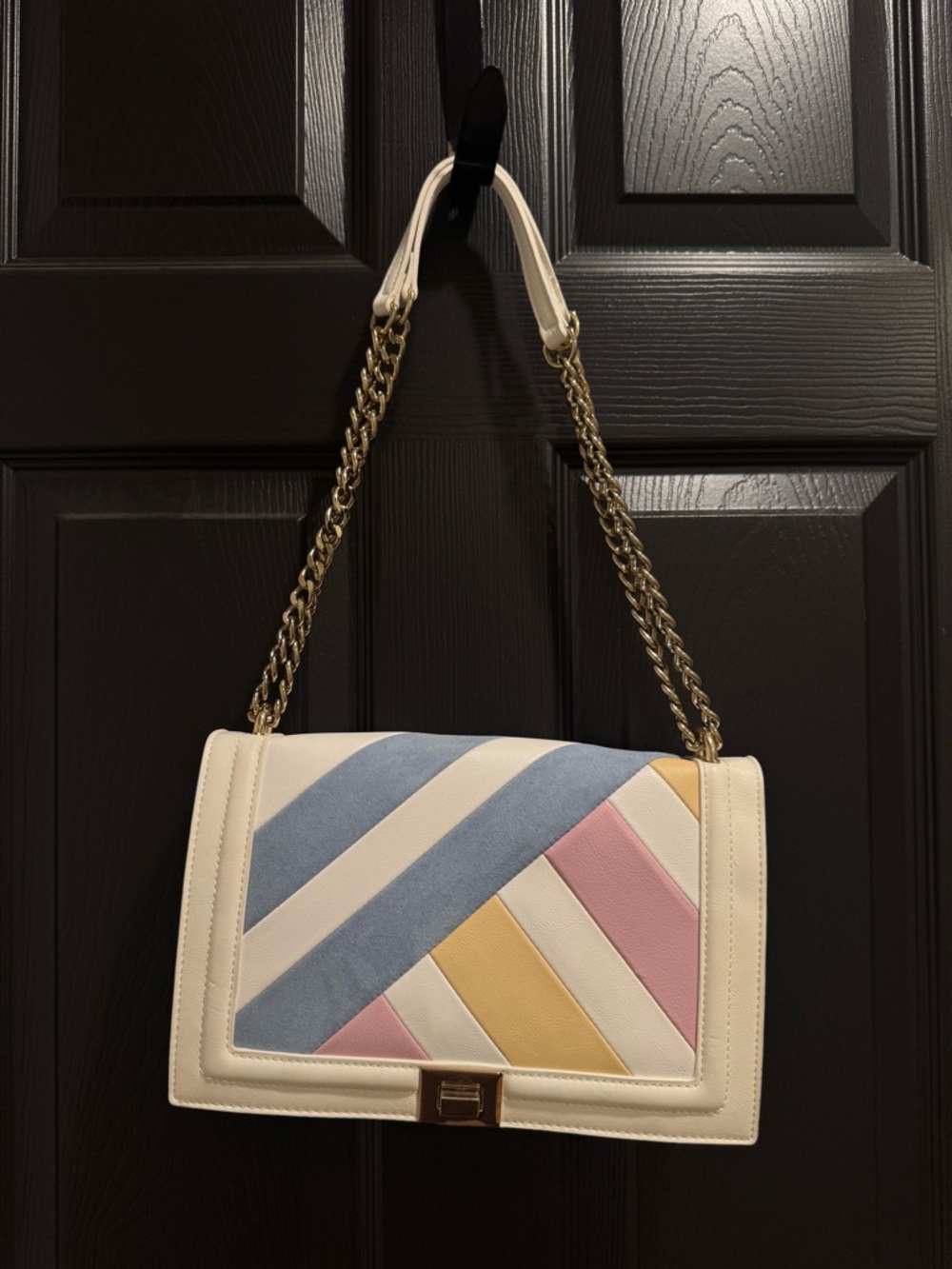 INC Colorblock Shoulderbag Pastel Chain Strap Purse